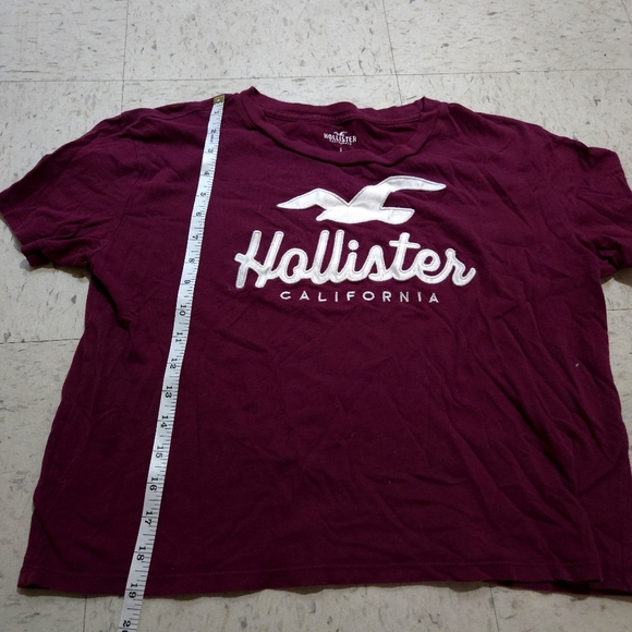 Hollister | Maroon Crew Neck Tee - Picture 7 of 8